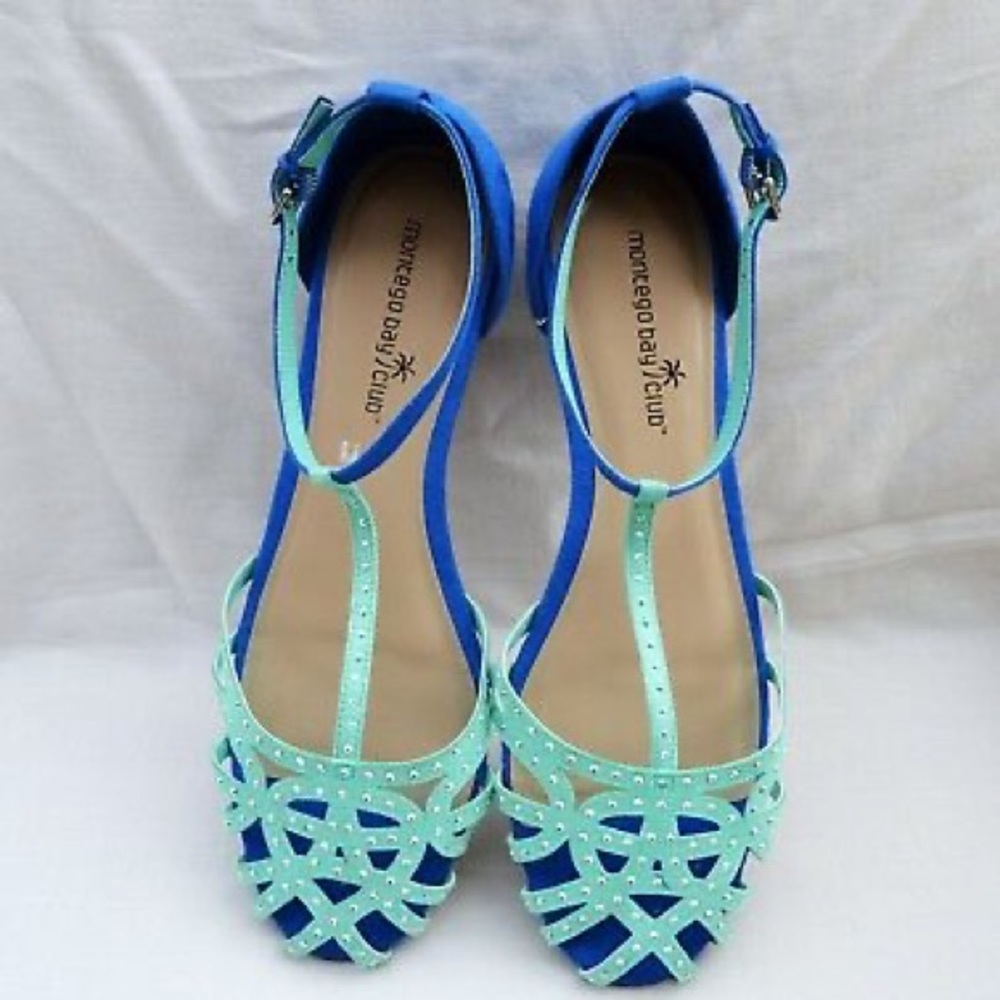Montego Bay Club studded Blue/aquagreen Sandals